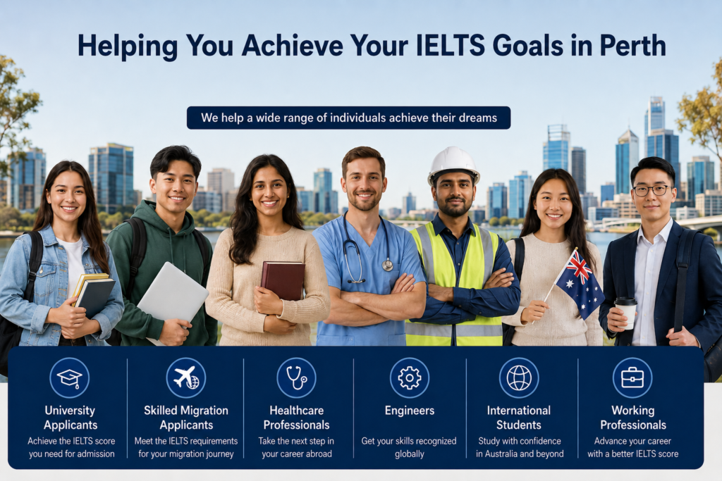 Students receiving IELTS preparation support in Perth, Western Australia